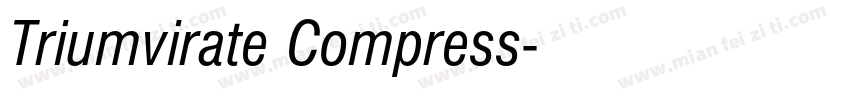 Triumvirate Compress字体转换